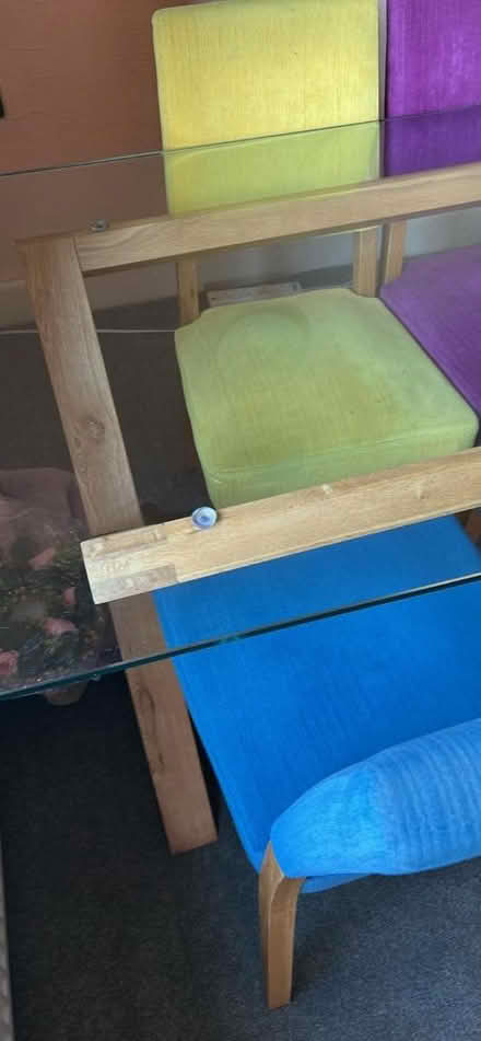 Photo of free Large glass table and 6 chairs (Falkirk FK1) #4
