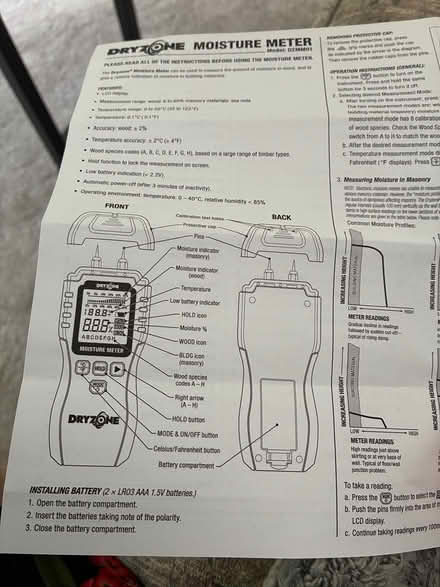 Photo of free Dry zone moisture meter (Billericay) #2