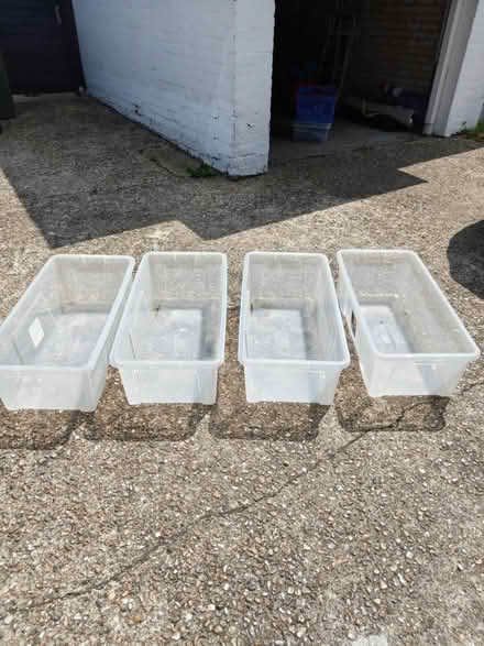 Photo of free 4 x Wham 62l plastic crates (Hurst Park, Molesey KT8) #3