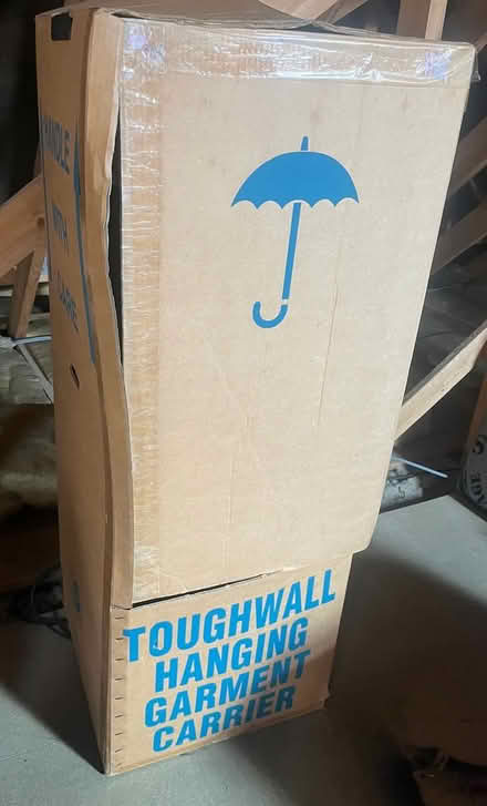 Photo of free Cardboard box with hanging rail (Bidston CH43) #2