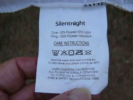 Photo of free "V" shape pillow. Silentnight brand. Few tiny stains (Kempsey WR5) #2