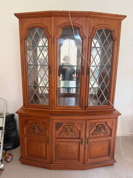Photo of free Glass front teak buffet and hutch (Narrabeen War Vets home) #1