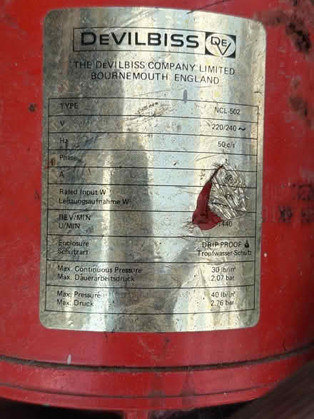 Photo of free Compressor (Shirley, Croydon CR0) #4