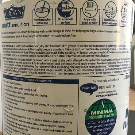 Photo of free Blue Matt wall /ceiling paint (Woodlands Av., Sidcup DA15) #2