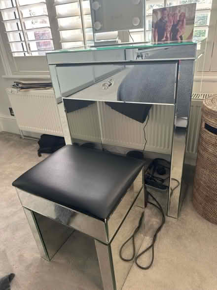 Photo of free Mirrored vanity and stool (Finchley) #1