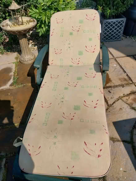 Photo of free Sturdy sun lounger with cushion (Hucclecote GL3) #2