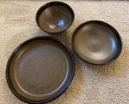 Photo of free 3 matching pieces of Pottery (Columbia) #1