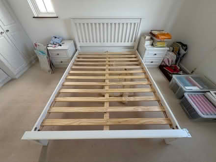 Photo of free King’s size white bed frame (Petts Wood BR5) #2