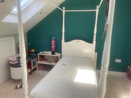 Photo of free Four poster single ASPACE bed with mattress (Acton W5) #1