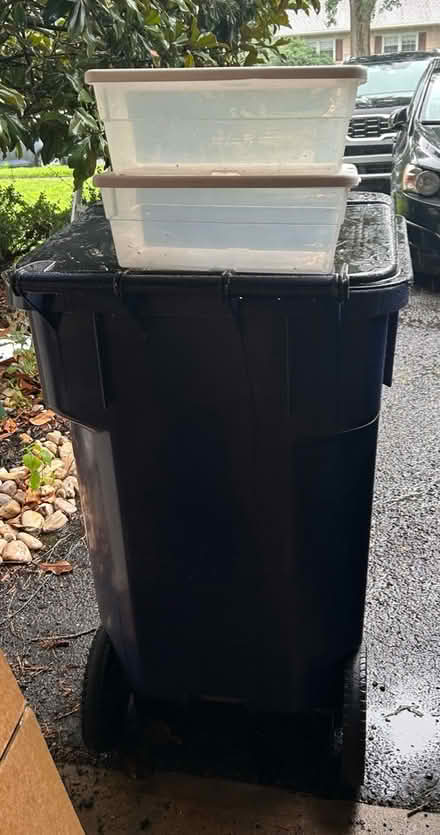 Photo of free Small-medium storage bins with lids (Piscataway near stadium) #1