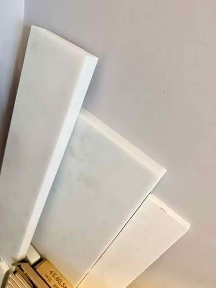 Photo of free Offcuts of Minerva Carrara White marble worktop and upstand (Earls Court SW10) #1