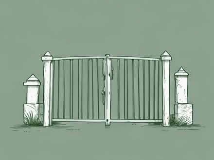 Photo of metal garden gate and posts (Heysham LA3) #1