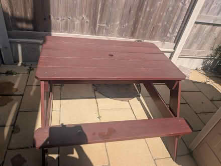 Photo of free Wooden kids garden bench (N11 3qa nr new Southgate stn) #1