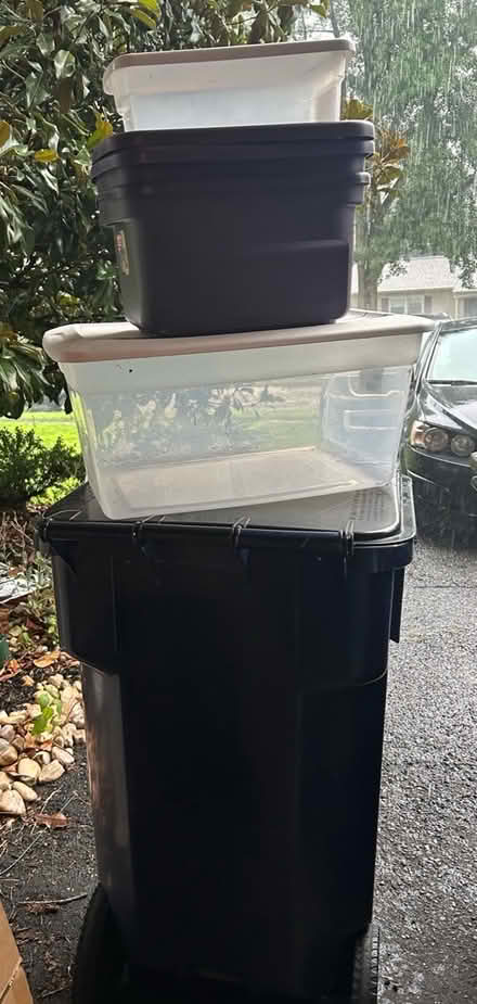 Photo of free Small-medium storage bins with lids (Piscataway near stadium) #2