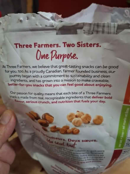Photo of free Bag of Three Farmers Protein Snacks (Warden/St. Clair) #2