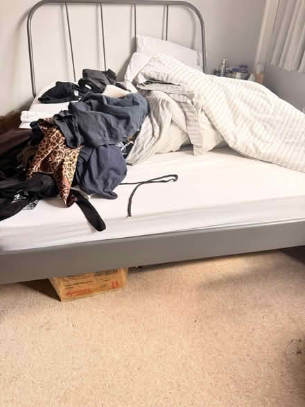 Photo of free Grey Metal Bed Frame (Streatham SW16 1PS) #2