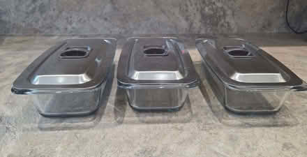 Photo of free 3 Glass dishes with lids (Stubbington PO14) #3