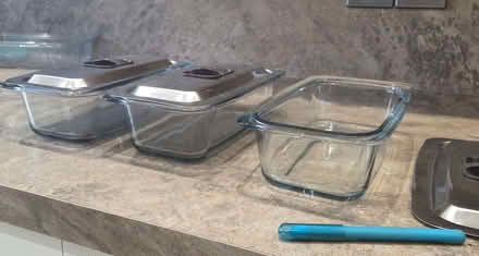 Photo of free 3 Glass dishes with lids (Stubbington PO14) #2