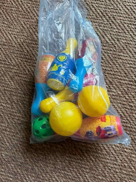 Photo of free Bag of Paw Patrol plastic skittles (Tewkesbury GL20 7RT) #1