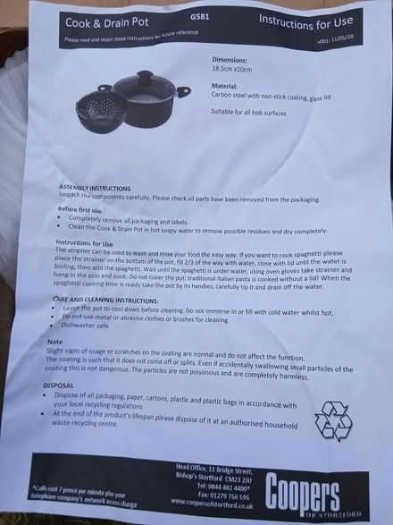 Photo of free Cook & Drain Pot Never Opened (Bridge of Don AB22) #2