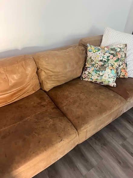 Photo of free Leather 3 seater Sofa (E17) #3