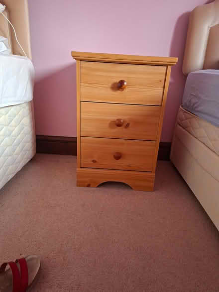 Photo of free Pine bedside drawers (Four Crosses SY22) #1