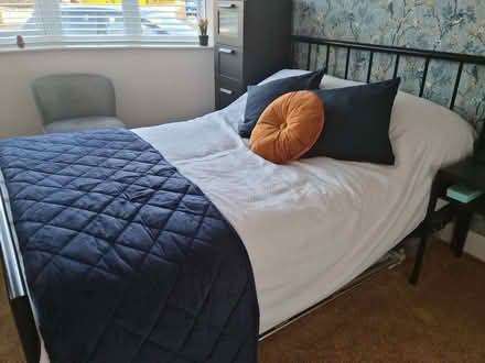 Photo of free Argos double bed frame, 4x6 black enamel finish (Hadleigh SS7) #2