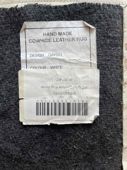 Photo of free cowhide leather rug (London Rd, HW HP11) #4