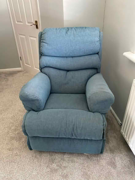 Photo of free Blue manual recliner chair (Middleton Cheney OX17) #1