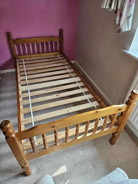 Photo of free Pine single bed frame (Aston OX18) #1