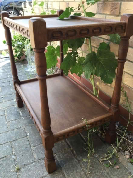 Photo of free wooden two tier sideboard (Calverton MK11) #3