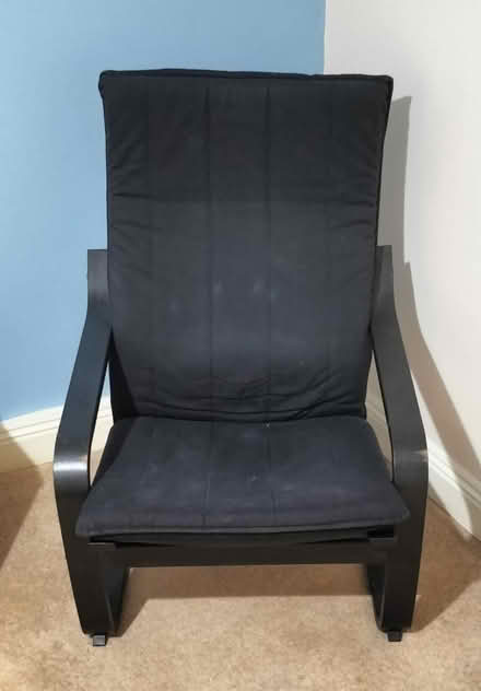Photo of free Black Wooden Armchair (Shenley Church End MK5) #1