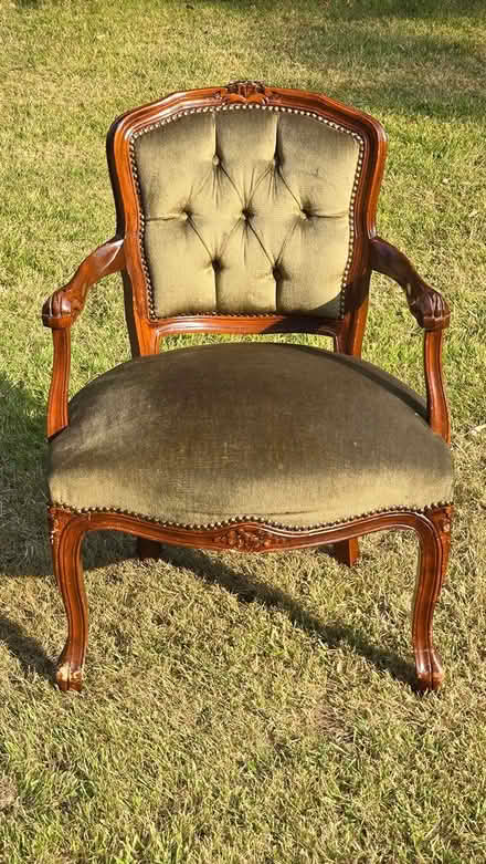 Photo of free Lovely dark wood occasional chair (Llandderfel LL23) #1
