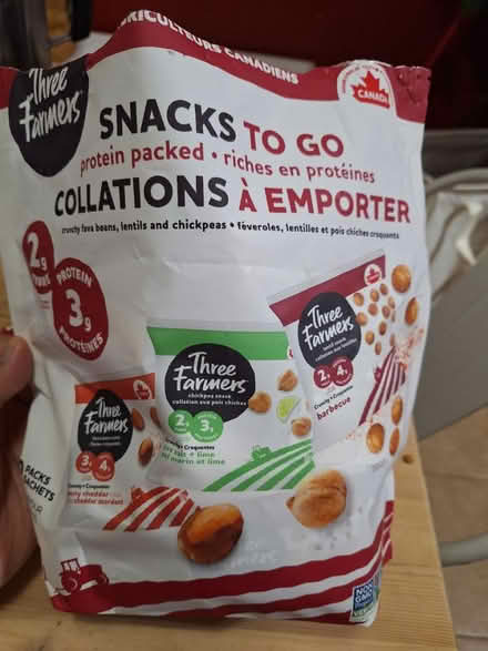 Photo of free Bag of Three Farmers Protein Snacks (Warden/St. Clair) #1