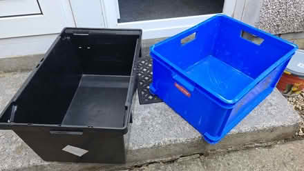 Photo of free 2 large plastic storage boxes (Inchinnan PA8) #1