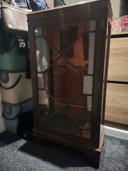 Photo of free Wood and Glass display cabinet (White Cross LA1) #1