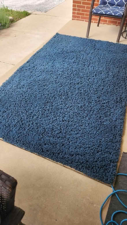 Photo of free Navy shag rug (Darien) #1