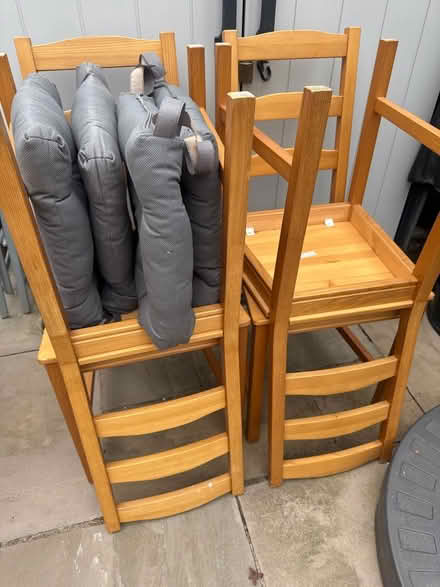 Photo of free Table and four chairs and seat pads (Frecheville S12) #2