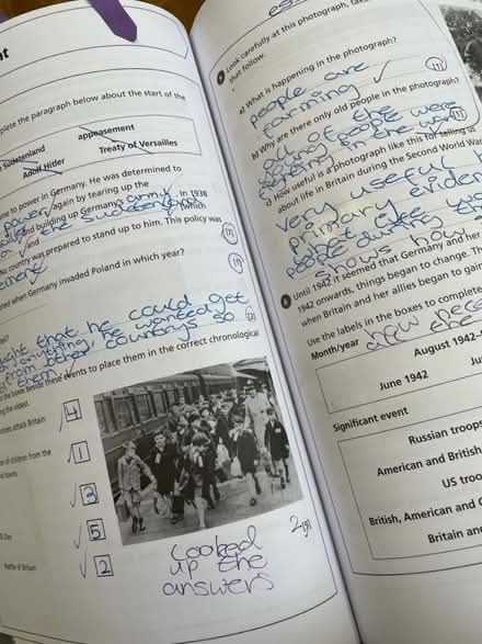 Photo of free Collins KS3 History Workbook (Raynes Park SW20) #3