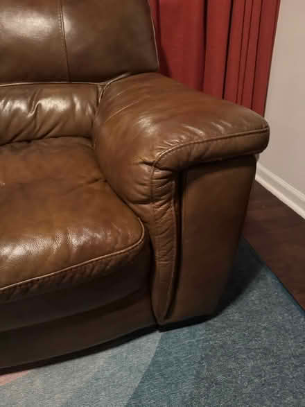 Photo of free Leather Loveseat (Cary, IL) #3