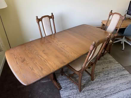 Photo of free dining table and four chairs (Barleybank G66) #2