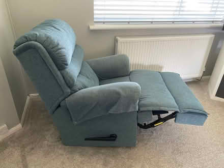 Photo of free Blue manual recliner chair (Middleton Cheney OX17) #2