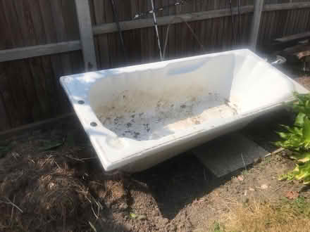 Photo of free Old plastic bath - garden grow tub (Woodlands Av., Sidcup DA15) #1