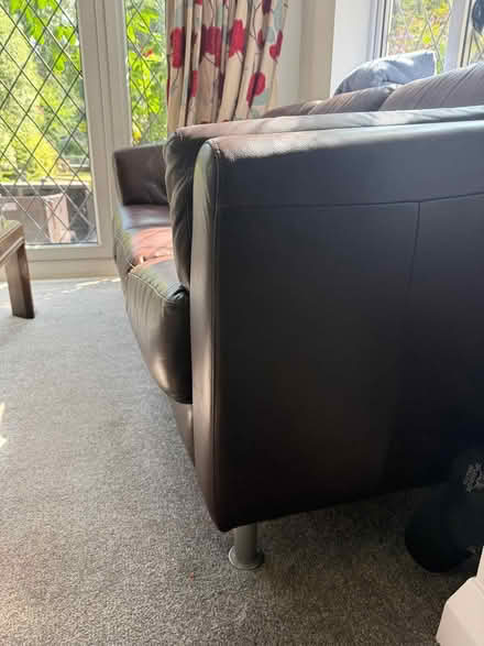 Photo of free Leather Sofa Good Condition (Ashtead KT21) #1