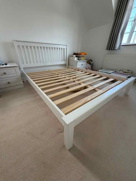 Photo of free King’s size white bed frame (Petts Wood BR5) #3