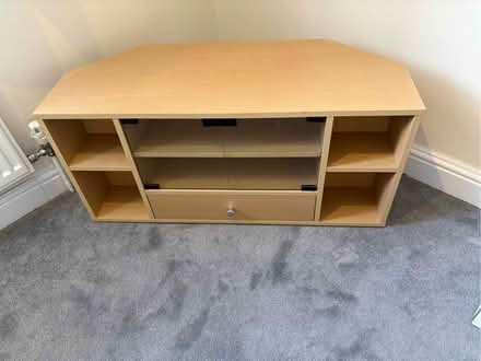 Photo of free Beech TV stand (Sunbury-on-Thames TW16) #1