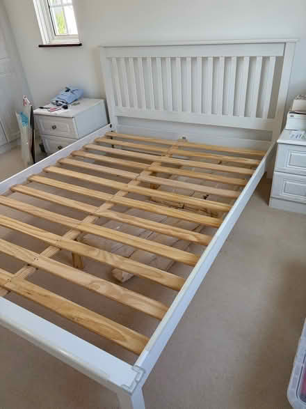 Photo of free King’s size white bed frame (Petts Wood BR5) #1