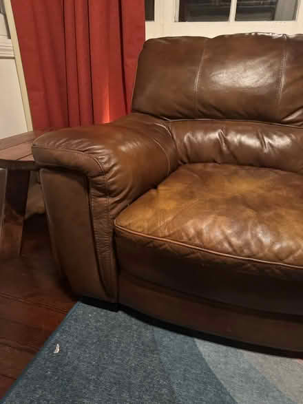 Photo of free Leather Loveseat (Cary, IL) #2