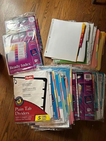 Photo of free Binders and new Index dividers (Riverside/Hunt Club) #2