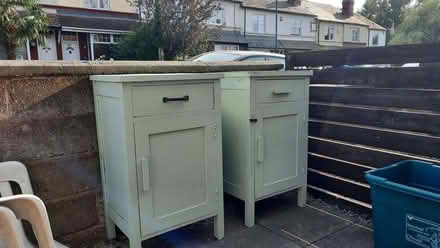 Photo of free Two small painted wooden cupboards (Stirchley B30) #1